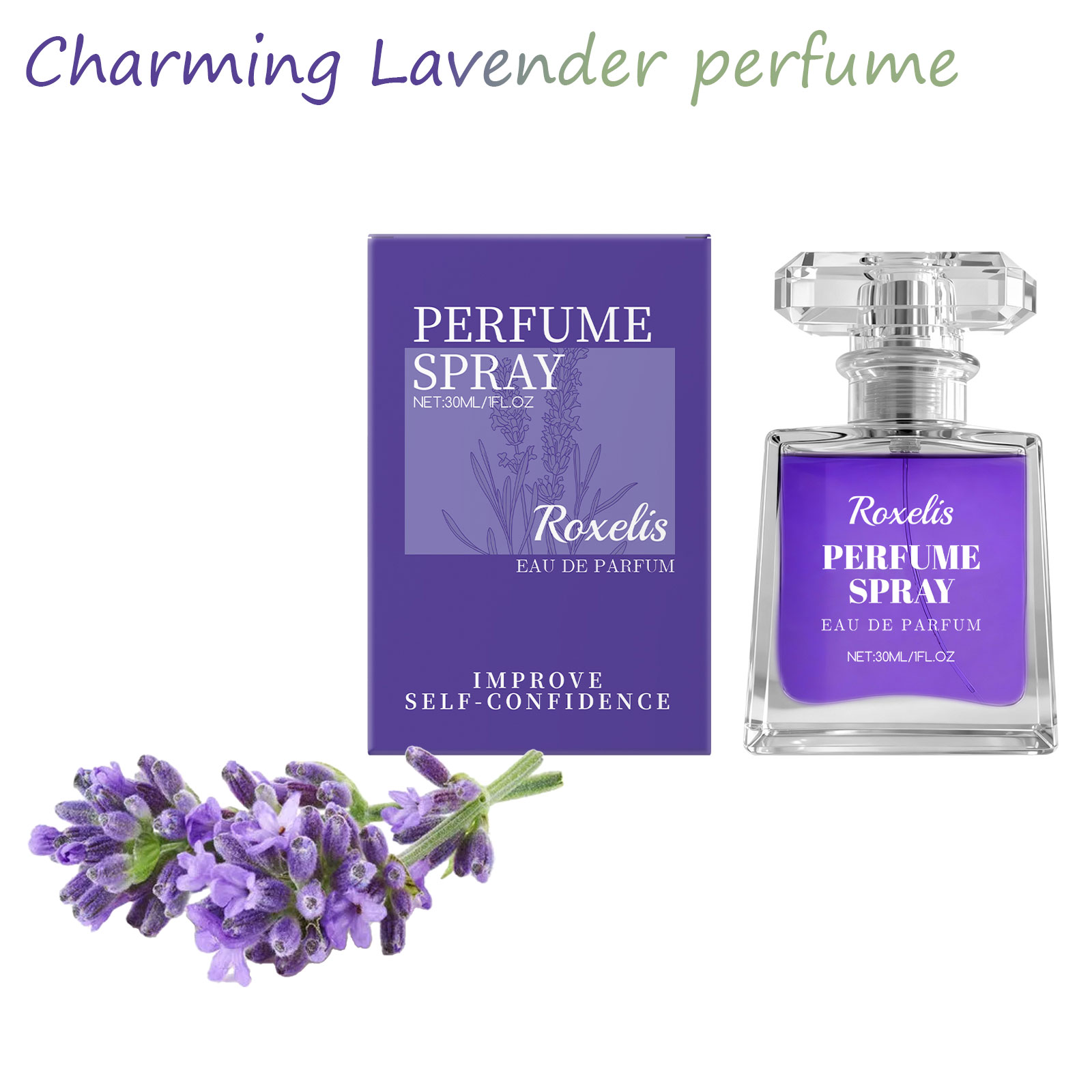 Perfume Fragrance Time - Charming Lavender perfume Flower Sea Texture