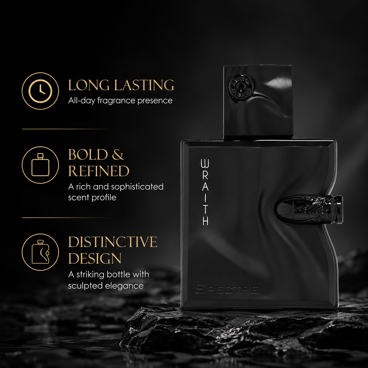 Sculpted Black Bottle Men Eau  – Perfume Fragrance Bottle Bewertung und Preis