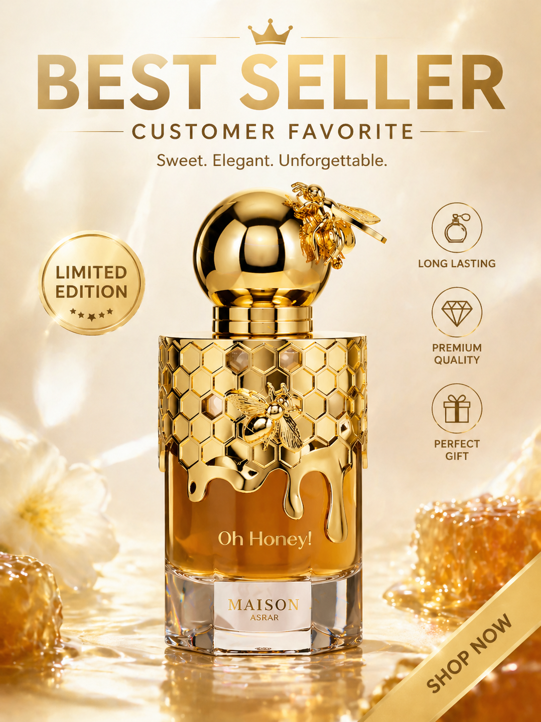 Luxurious Golden Bee Honey Per – Perfume Fragrance Time Bewertung und Preis